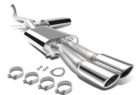 97-01 AUDI A4 3DR/4DR 1.8L TURBO FWD 4" DUAL ROUND MUFFLER TIP CATBACK EXHAUST SYSTEM