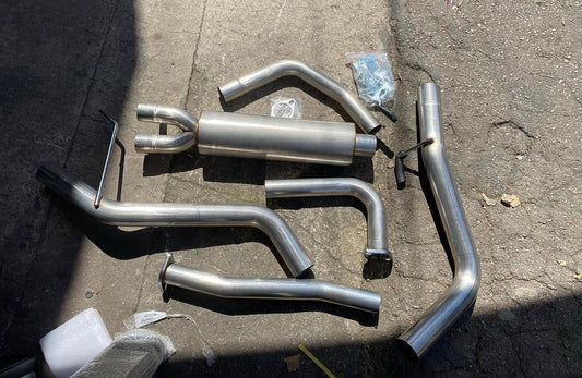 WRAPPED 05-19 NISSAN FRONTIER 3” STAINLESS STEEL LOUVERED CORE MUFFLER CATBACK EXHAUST