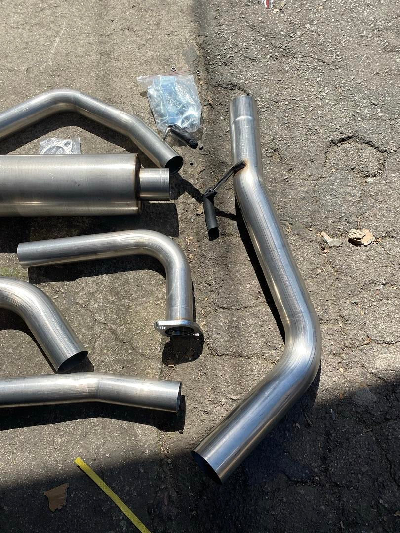 WRAPPED 05-19 NISSAN FRONTIER 3” STAINLESS STEEL LOUVERED CORE MUFFLER CATBACK EXHAUST