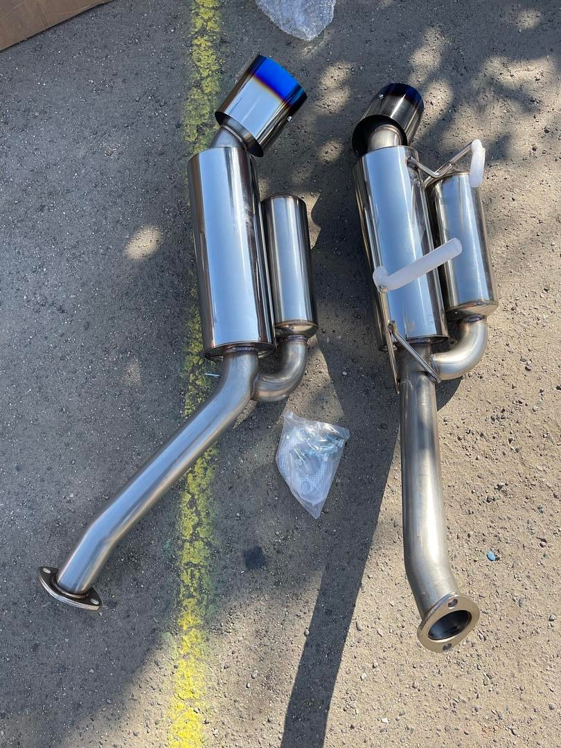 Axle-Back Exhaust W/4.5" Muffler Tip - Stainless Steel 03-07 Infiniti G35 Coupe / 03-09 Nissan 350Z CBE-350z-G35-AX