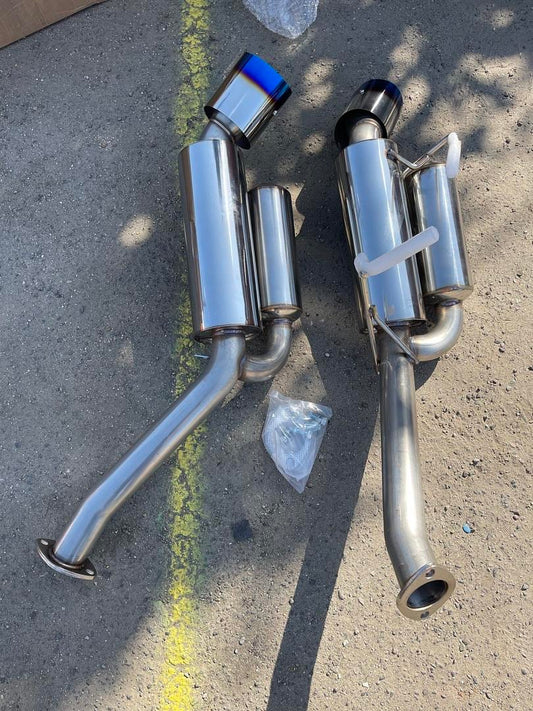 Axle-Back Exhaust W/4.5" Muffler Tip - Stainless Steel 03-07 Infiniti G35 Coupe / 03-09 Nissan 350Z CBE-350z-G35-AX