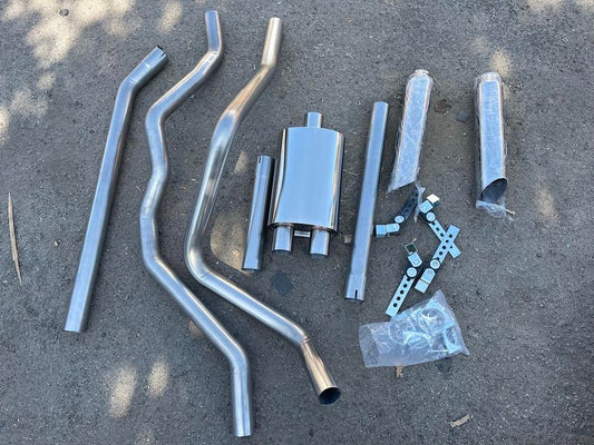 04-08 FORD F-150 SUPER CAB & SUPER CREW CAB MODELS WITH 4.6L / 5.4L V8 DUAL 3.5-INCH SLANT TIP CATBACK EXHAUST