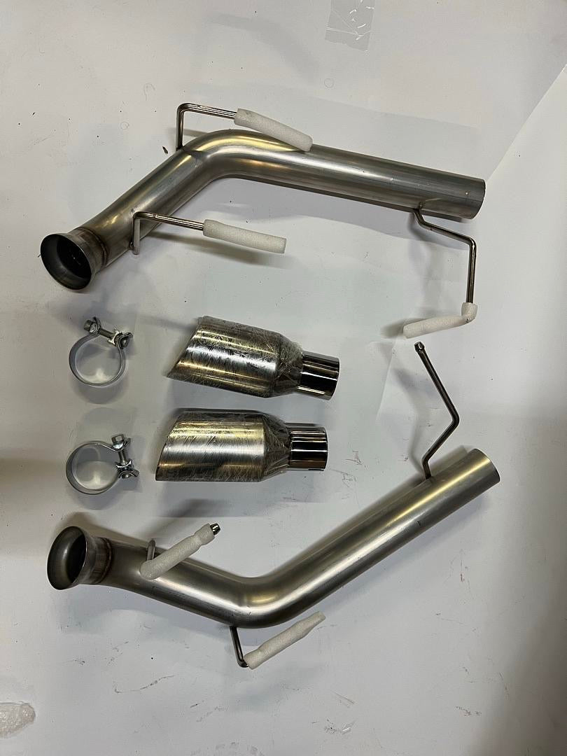 11-14 FORD MUSTANG 5.0L 5.4L 4 INCHES OD EXHAUST TIP STAINLESS STEEL AXLE CAT BACK SYSTEM KIT