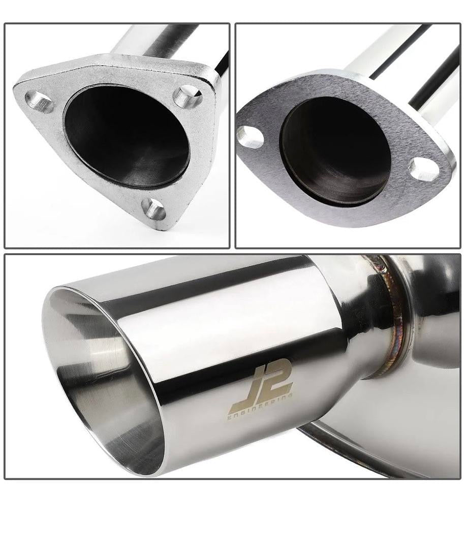 01-05 HONDA CIVIC LX/DX/HX 1.7L CATBACK EXHAUST W/MUFFLER TIP - STAINLESS STEEL
