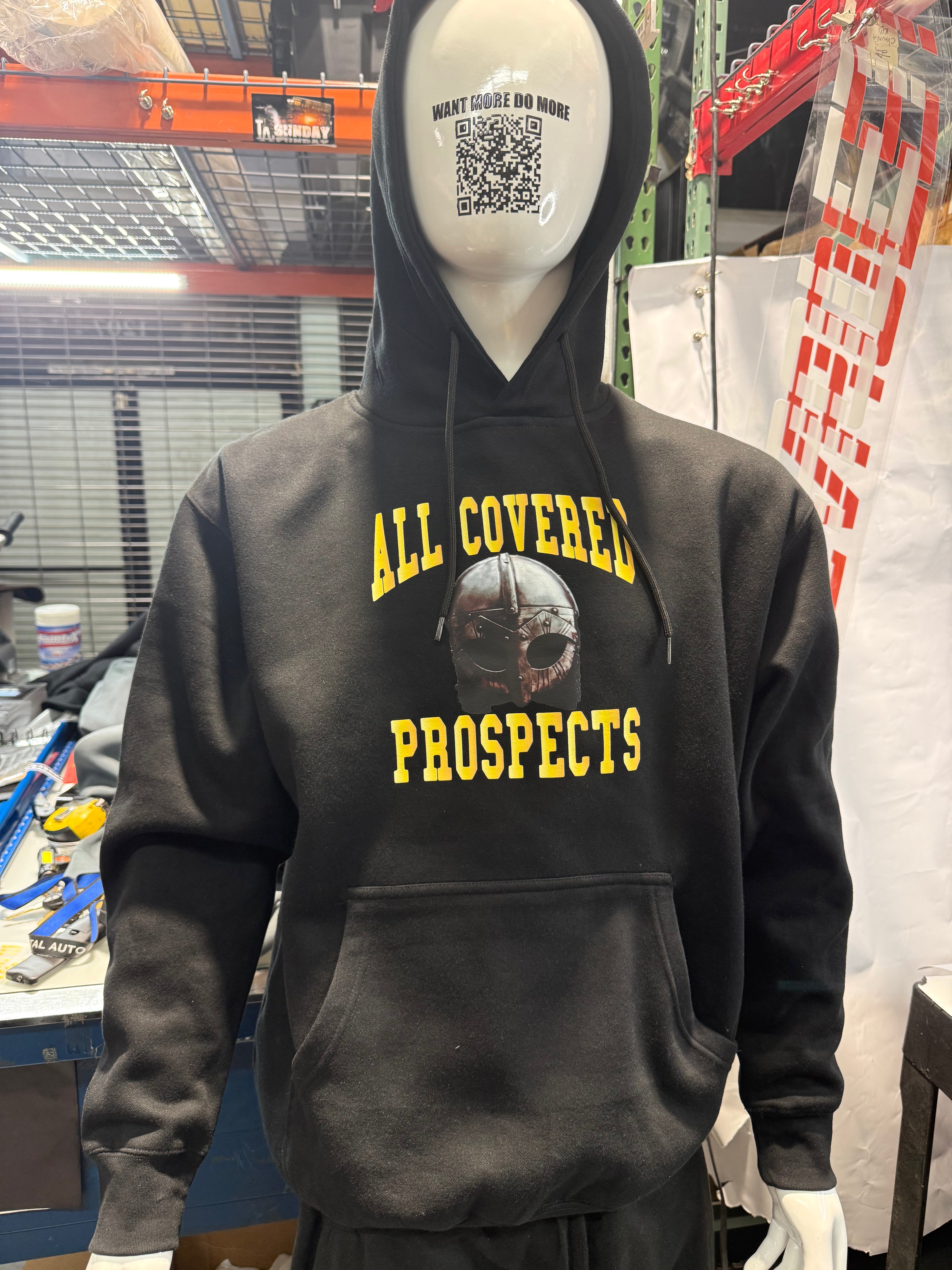 All Covered Prospects original official black cotton hoodie sweater