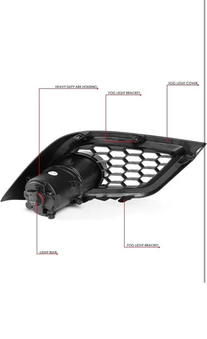 FOG LIGHT WITH BEZEL & SWITCH DRIVER & PASSENGER SIDE ENHANCE VISIBILITY [COMPATIBLE WITH 16-18 IM]