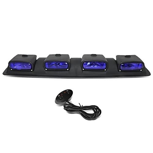 UNIVERSAL ROOF MOUNTED FOG LIGHT WITH WIRING HARNESS & INTERIOR SWITCH,VERTICAL ADJUSTABLE BEAM ANGLE, BLUE LENS
