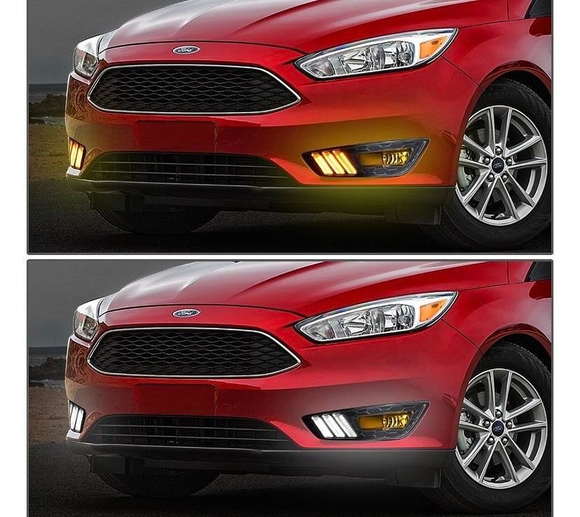LED bezel switch black amber fog light luz antiniebla ámbar con bisel y interruptor 15-17 ford focus FL-FF16-BK-Y
