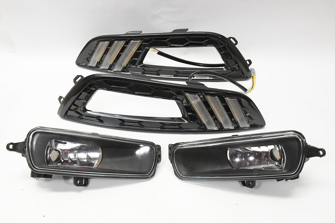 LED bezel switch black amber fog light luz antiniebla ámbar con bisel y interruptor 15-17 ford focus FL-FF16-BK-Y