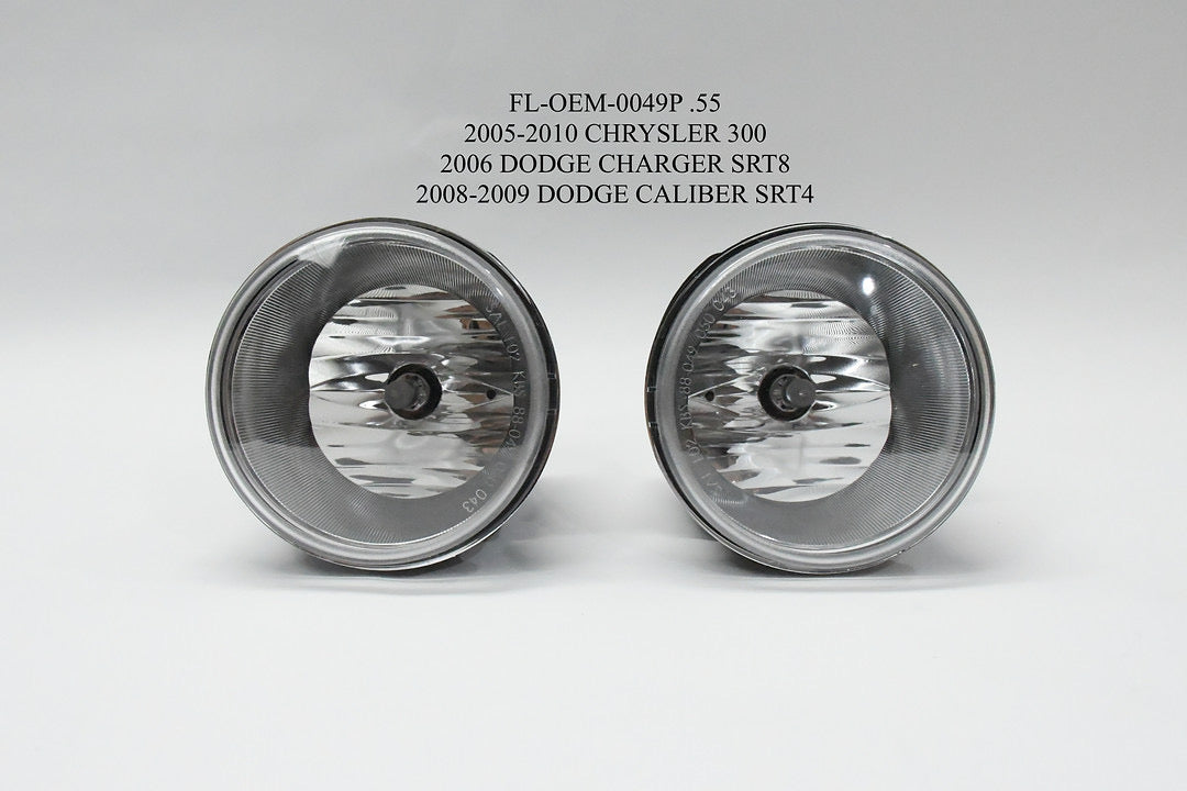 05-10 CHRYSLER 300 CHROME FOG LIGHT 06 DODGE CHARGER SRT8 08-09 DODGE CALIBER SRT4 LUZ ANTINIEBLA CROMADO