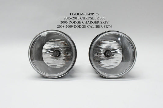 05-10 CHRYSLER 300 CHROME FOG LIGHT 06 DODGE CHARGER SRT8 08-09 DODGE CALIBER SRT4 LUZ ANTINIEBLA CROMADO
