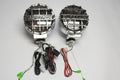 UNIVERSAL ROUND FOG LIGHT WITH SWITCH CHROME BLACK LUZ ANTINIEBLA CROMADO CON INTERRUPTOR