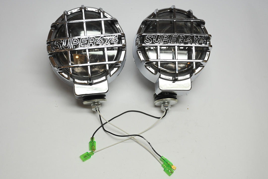 UNIVERSAL ROUND FOG LIGHT WITH SWITCH CHROME BLACK LUZ ANTINIEBLA CROMADO CON INTERRUPTOR