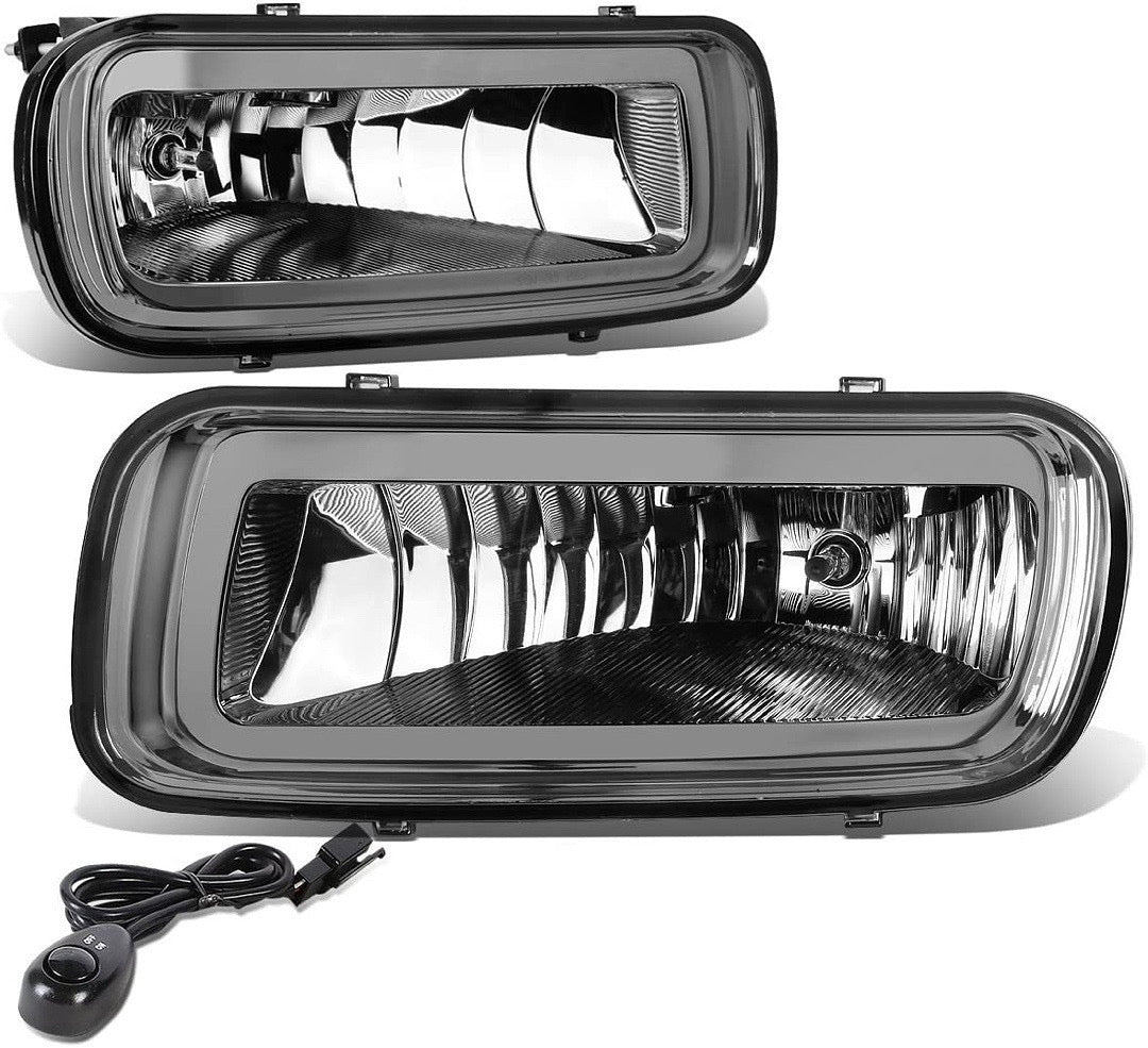 04-06 FORD F150 06 LINCOLN MARK LT SMOKED LENS FOG LIGHTS W/SWITCH + BULBS LUZ ANTINIEBLA AHUMADO CON INTERRUPTOR
