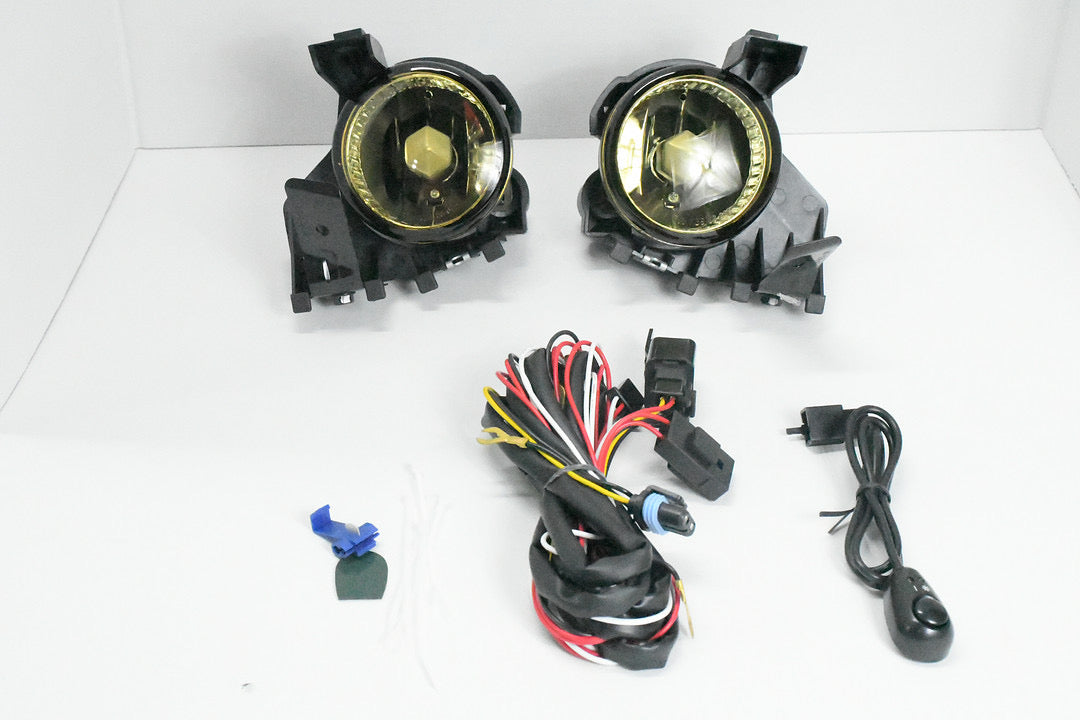 PAIR OF BUMPER AMBER FOG LIGHTS + WIRING KIT + SWITCH COMPATIBLE WITH SUBARU IMPREZA PARACHOQUE DELANTERO LUZ ANTINIEBLA ÁMBAR CON ASAMBLEA Y INTERRUPTOR