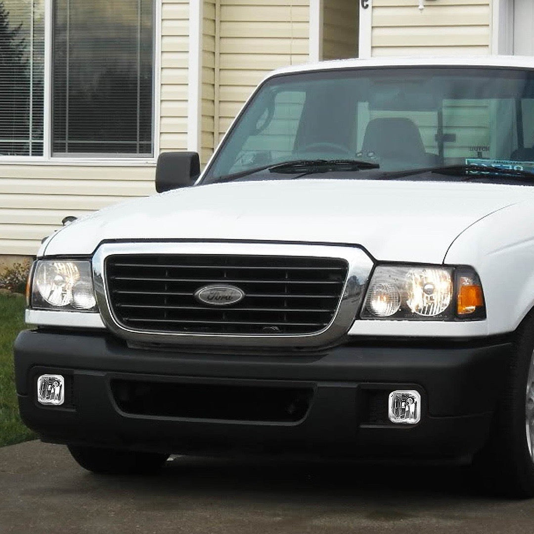 04-05 FORD RANGER FRONT BUMPER CHROME FOG LIGHTS ENHANCED VISIBILITY DOES NOT FIT STX MODEL PARACHOQUE DELANTERO LUZ ANTINIEBLA CROMADO