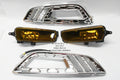 15-17 FORD FOCUS DOES NOT FIT ELECTRIC MODELS CHROME AMBER SET OF FOG LIGHTS ENHANCED VISIBILITY LUZ ANTINIEBLA CROMADO ÁMBAR