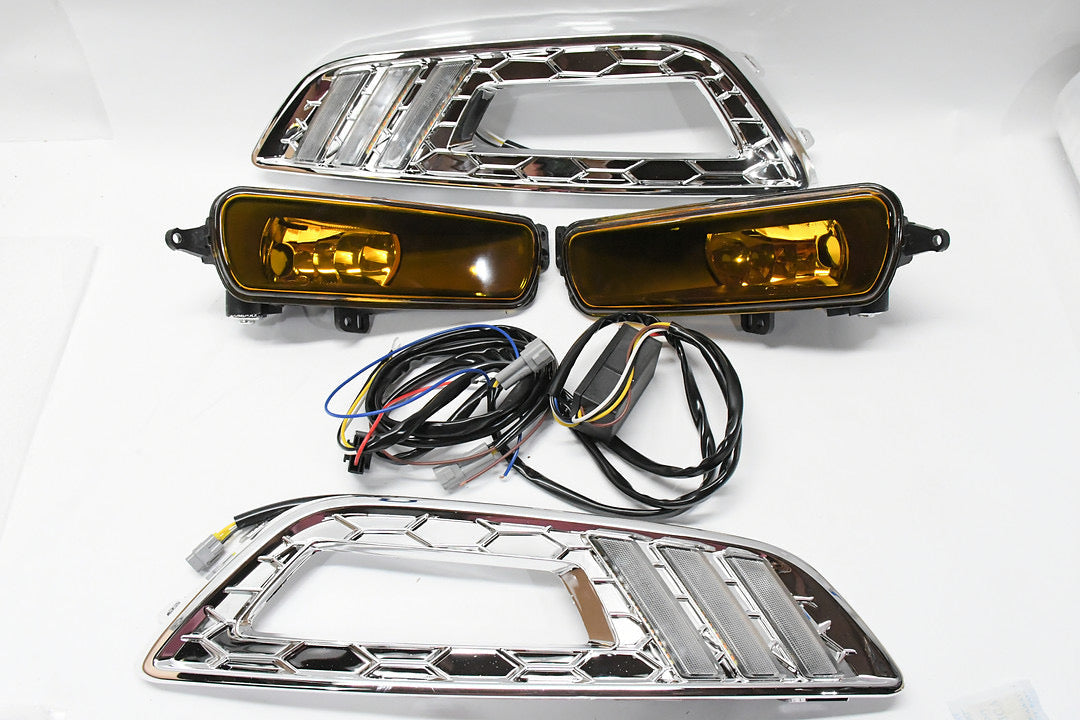 15-17 FORD FOCUS DOES NOT FIT ELECTRIC MODELS CHROME AMBER SET OF FOG LIGHTS ENHANCED VISIBILITY LUZ ANTINIEBLA CROMADO ÁMBAR