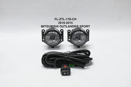 Assembly Fog Lights Enhance visibility for 10-15 Mitsubishi Outlander / 11-15 RVR, luz antiniebla cromado FL-ZTL-178-CH