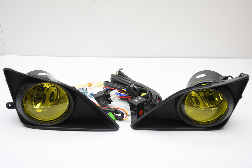 AMBER FOG LIGHT WITH SWITCH DRIVER & PASSENGER SIDE ENHANCE VISIBILITY FOR 09-10 COROLLA 4-DR SEDAN, LUZ ANTINIEBLA ÁMBAR CON INTERRUPTOR
