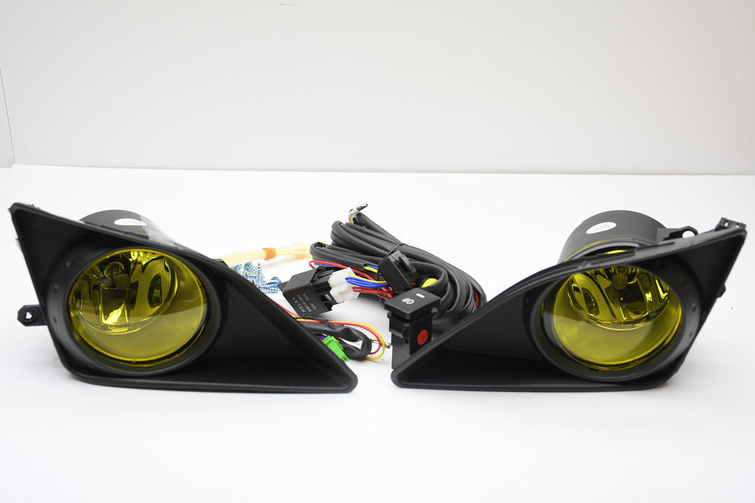 AMBER FOG LIGHT WITH SWITCH DRIVER & PASSENGER SIDE ENHANCE VISIBILITY FOR 09-10 COROLLA 4-DR SEDAN, LUZ ANTINIEBLA ÁMBAR CON INTERRUPTOR