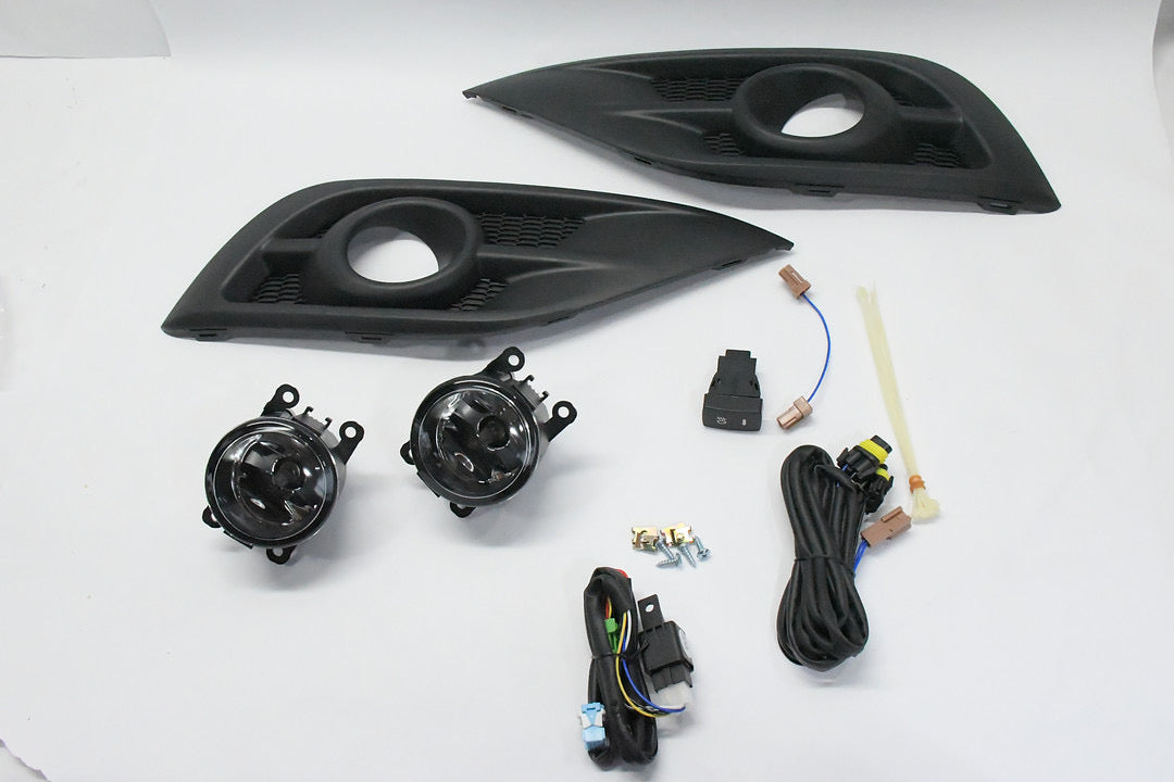 FRONT BUMPER CHROME FOG LIGHTS ENHANCE VISIBILITY FOR 12-14 HONDA CR-V, PARACHOQUE DELANTERO CROMADO LUZ ANTINIEBLA