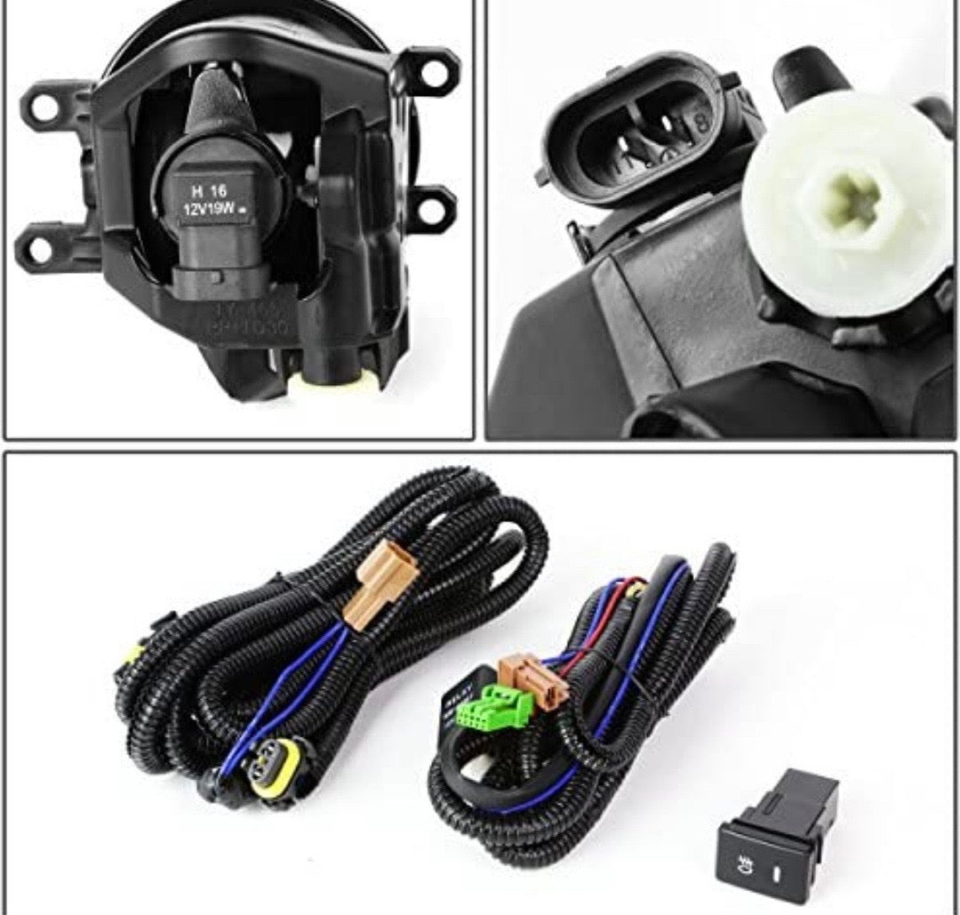 CHROME FOG LIGHTS WITH SWITCH ENHANCE VISIBILITY FOR 15-16 YARIS 2/4 DOOR HATCHBACK, LUZ ANITNIEBLA CROMADO CON INTERRUPTOR (COPY)