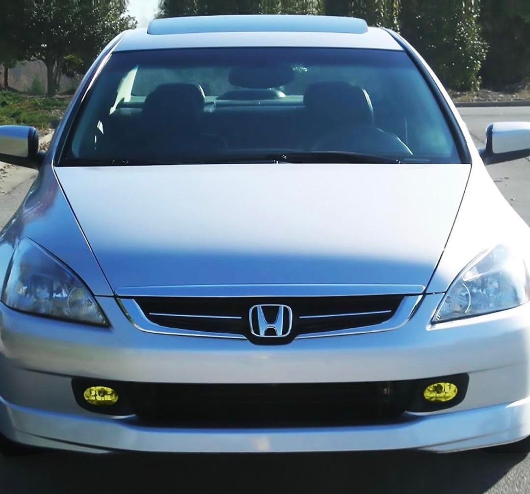 FRONT BUMPER FOG LIGHT 03-05 HONDA ACCORD 4DR SEDAN, PARACHOQUES DELANTERO LUZ ANTINIEBLA ÁMBAR