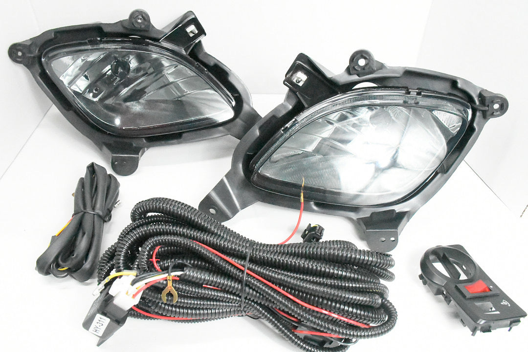 SMOKED FOG LIGHTS WITH SWITCH ENHANCE VISIBILITY FOR 10-12 HYUNDAI COUPE LUZ ANTINIEBLA AHUMADO CON INTERRUPTOR