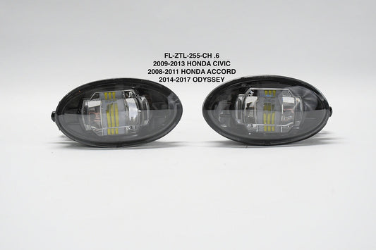 FRONT BUMPER AMBER FOG LIGHTS ENHANCE VISIBILITY FOR 09-13 CIVIC / 08-11 ACCORD / 14-17 ODYSSEY PARACHOQUE DELANTERO LUZ ANTINIEBLA ÁMBAR