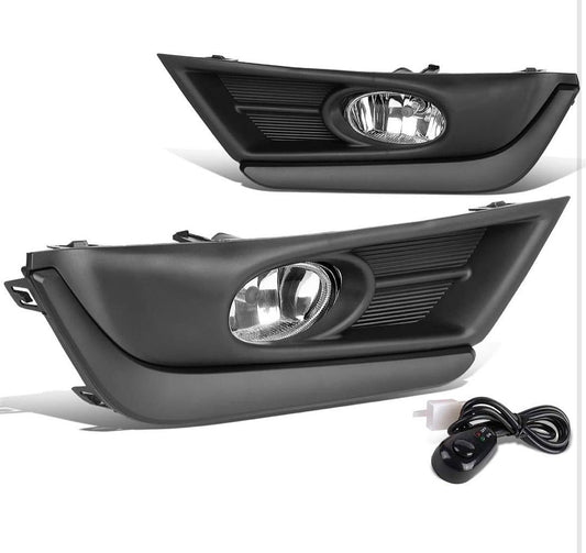 OPEN BOX CHROME FOG LIGHTS WITH BEZEL & SWITCH FOR 17-18 HONDA CR-V CAJA ABIERTA LUZ ANTINIEBLA CROMADO CON INTERRUPTOR