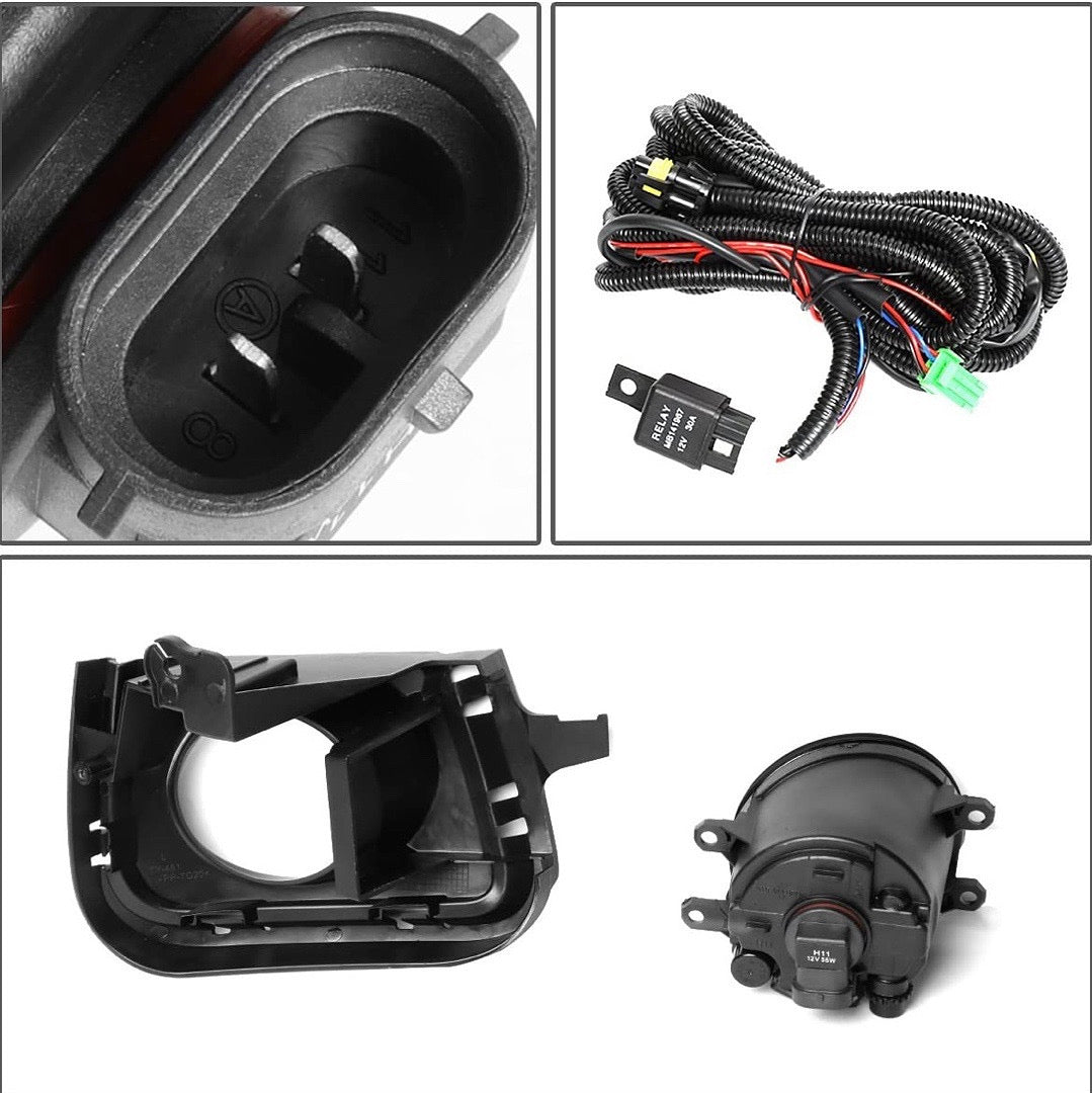 SMOKED FOG LIGHTS WITH BEZEL & SWITCH ENHANCE VISIBILITY FOR 12-14 PRIUS C
