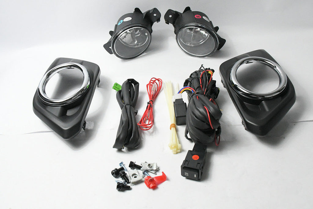 CHROME FOG LIGHT WITH SWITCH FOR 14-16 NISSAN ROGUE LUZ ANTINIEBLA CON INTERRUPTOR CROMADO