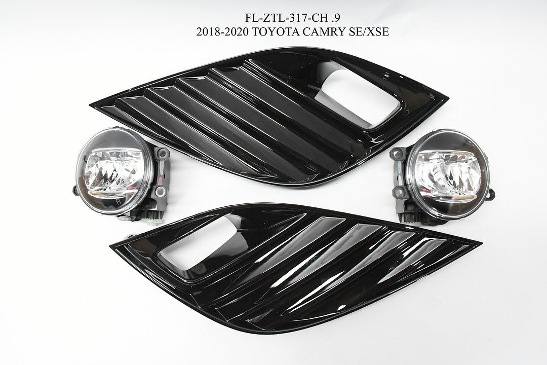 LED Chrome Fog Lights With Bezel & Switch Enhanced visibility, luz antiniebla 18-20 Toyota Camry SE/XSE FL-ZTL-317-CH