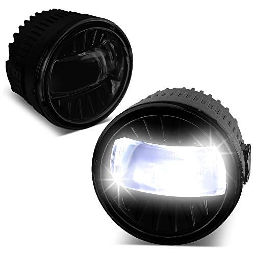 BLACK HOUSING SMOKED LENS WHITE LED PROJECTOR FOG LIGHTS REPLACEMENT FOR 13-14 LEGACY 05-09 FRONTIER LUZ ANTINIEBLA AHUMADO
