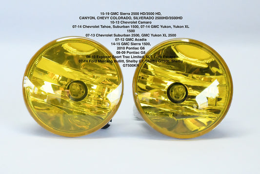 Amber Fog Lights With Switch for 07-13 Avalanche / 15-19 Silverado / 07-12 Acadia FL-ZTL-805-AM