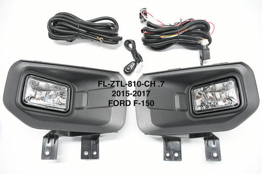 15-17 FORD F150 CHROME FOG LIGHTS ENHANCE VISIBILITY, LUZ ANTINIEBLA