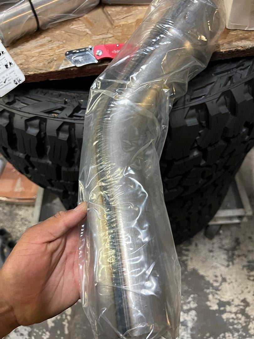 45 DEGREE DIY CUSTOM MANDREL EXHAUST TUBING, 3" OD, MILD STEEL,UNIVERSAL FIT
