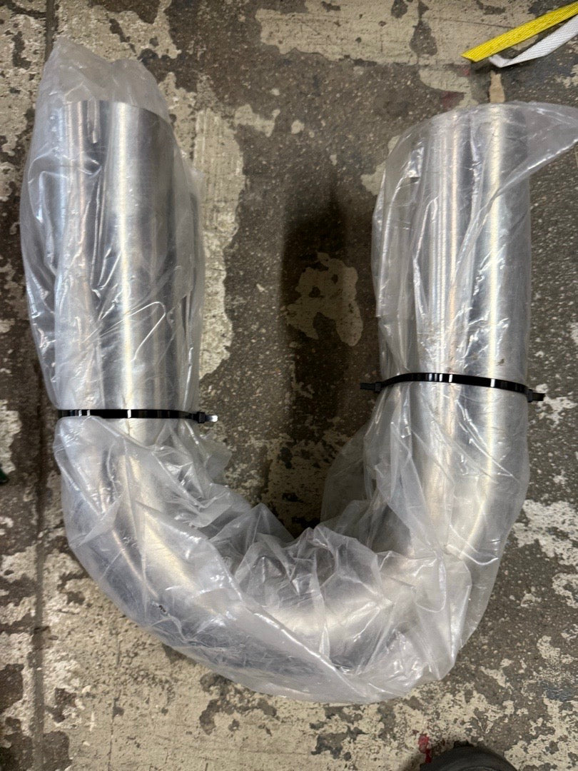 2.5” INCHES 2PCS 180 DEGREE U BEND STAINLESS STEEL PIPES