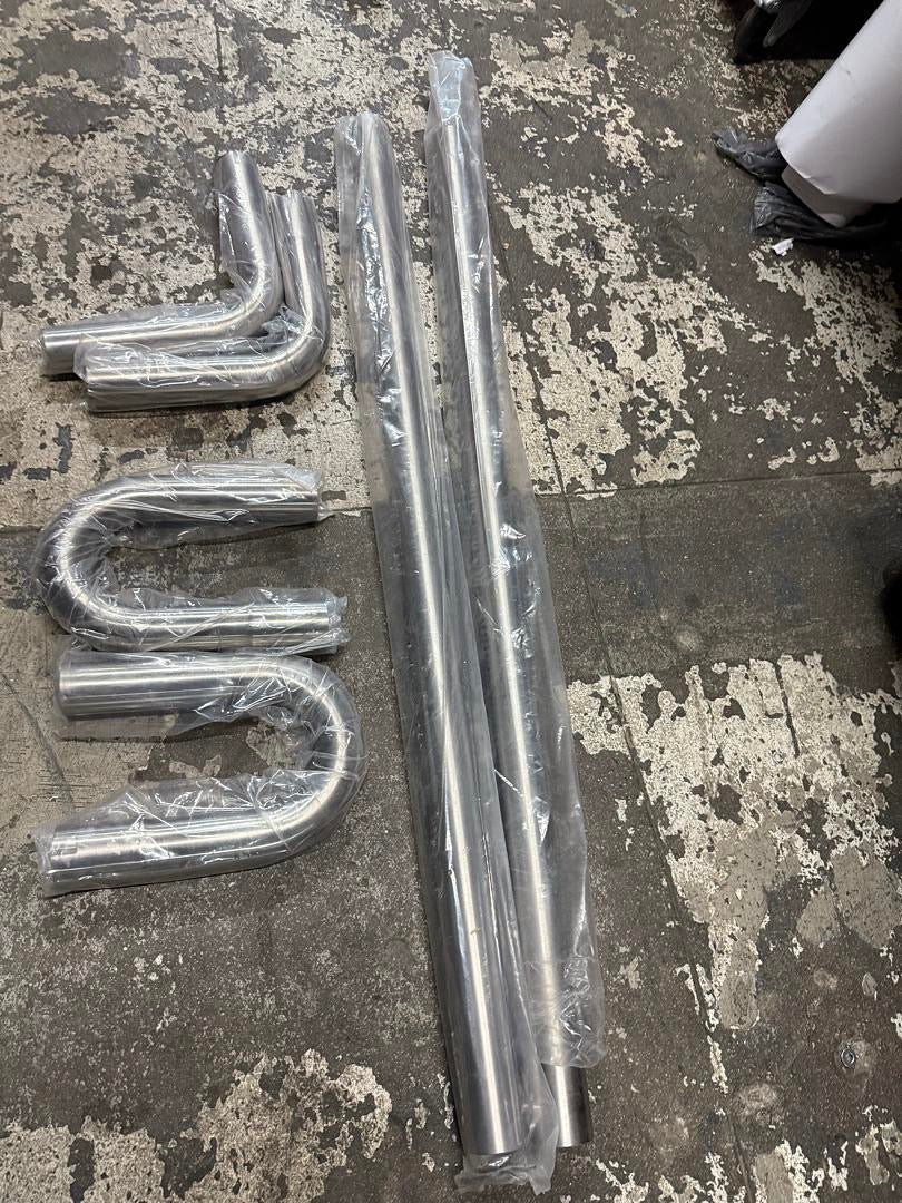 AS IS 2” 6PCS STAINLESS STEEL UNIVERSAL PIPING
