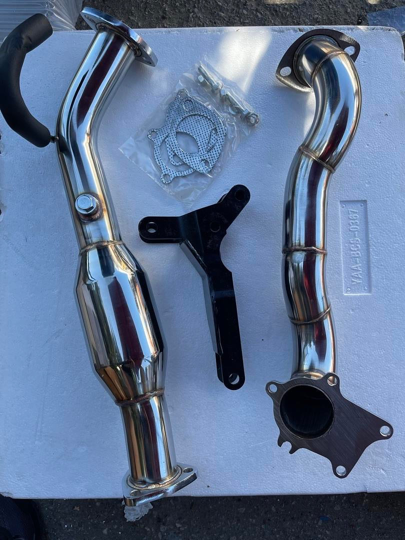 02-05 HONDA CIVIC SI HATCHBACK STAINLESS STEEL TURBO EXHAUST DOWNPIPE+BRACKET