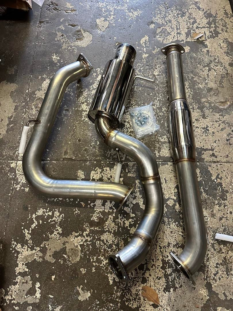 00-05 MITSUBISHI ECLIPSE V6 STAINLESS STEEL CATBACK EXHAUST SYSTEM BURNT TIP