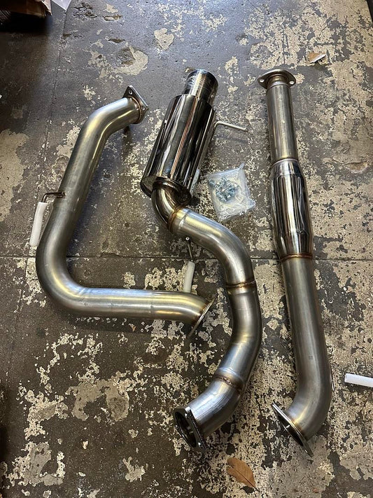 00-05 MITSUBISHI ECLIPSE V6 STAINLESS STEEL CATBACK EXHAUST SYSTEM BURNT TIP