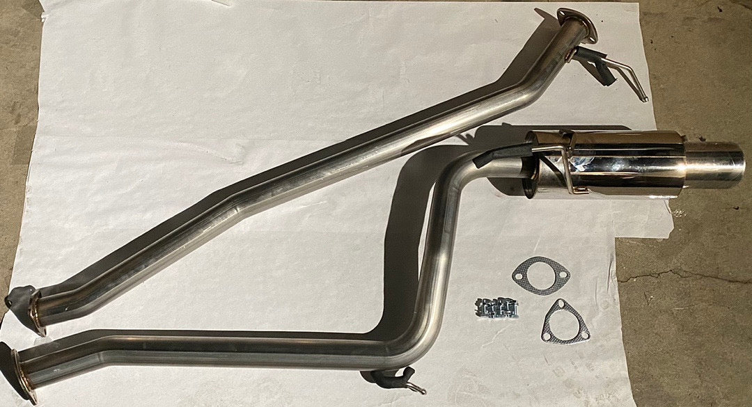 03-06 HONDA ACCORD 2DR 2.4L STAINLESS STEEL CATBACK EXHAUST SYSTEM BURNED TIP