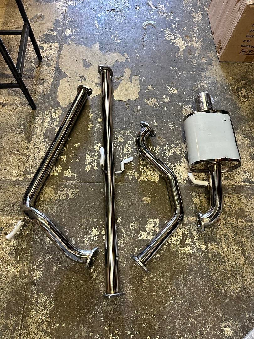 88-91 HONDA CIVIC 4-DR SEDAN CAT BACK EXHAUST SYSTEM MISSING HW