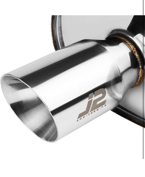 88-91 HONDA CIVIC 4-DR SEDAN CAT BACK EXHAUST SYSTEM MISSING HW