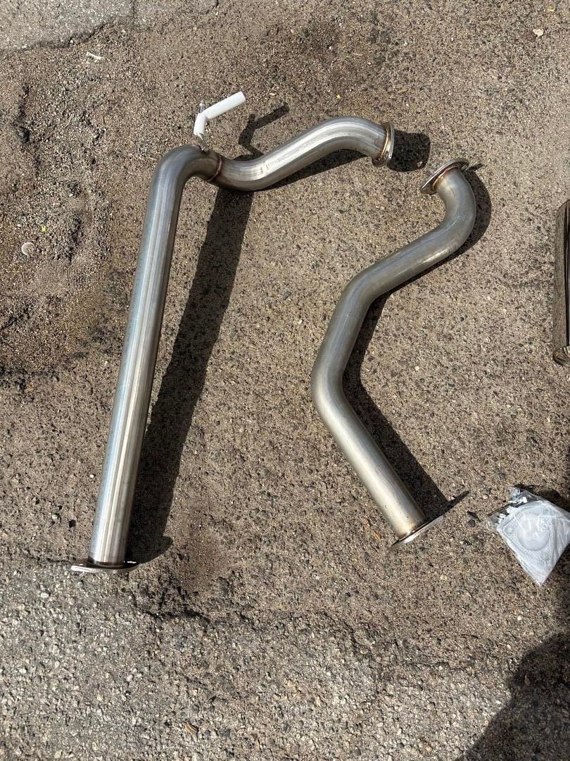 FOR 1988 TO 1991 HONDA CIVIC CATBACK EXHAUST SYSTEM 4" ROUND TIP + REMOVABLE SILENCER - 4 DR SEDAN