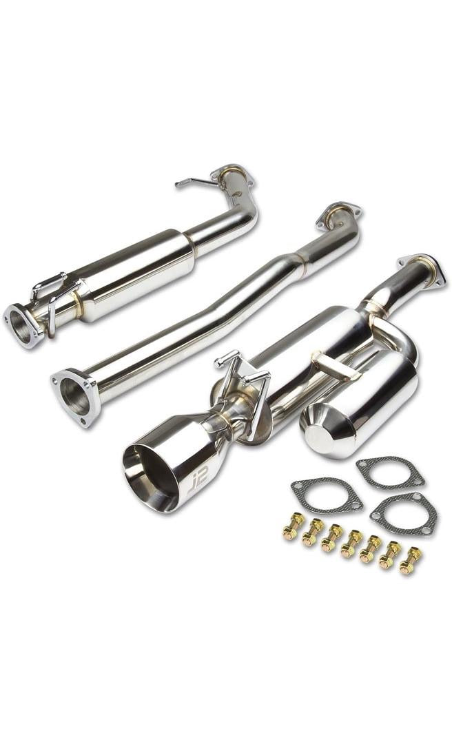 WRAPPED 07-11 HONDA CIVIC SI 4-DOOR 2.0L L4 STAINLESS STEEL DUAL MUFFLER CATBACK EXHAUST SYSTEM