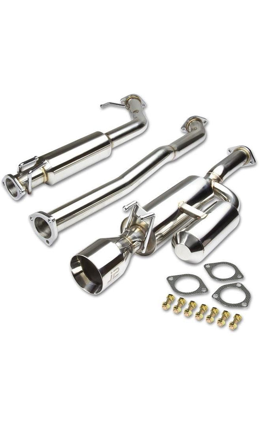 WRAPPED 07-11 HONDA CIVIC SI 4-DOOR 2.0L L4 STAINLESS STEEL DUAL MUFFLER CATBACK EXHAUST SYSTEM