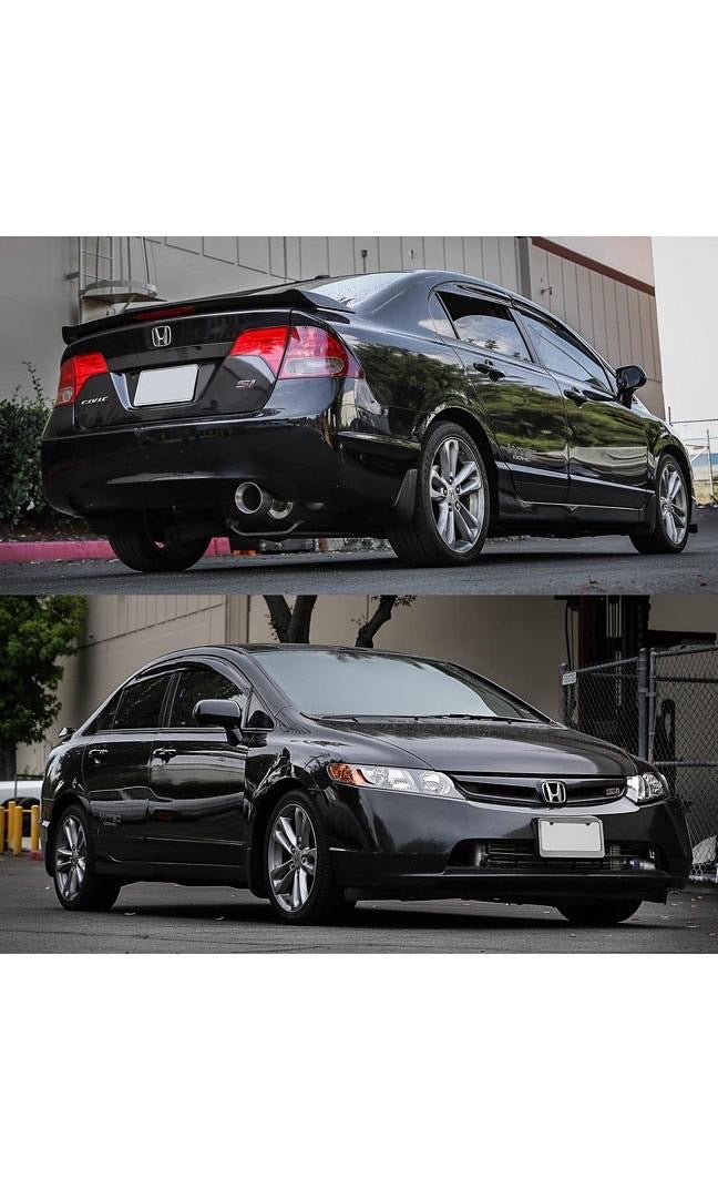 WRAPPED 07-11 HONDA CIVIC SI 4-DOOR 2.0L L4 STAINLESS STEEL DUAL MUFFLER CATBACK EXHAUST SYSTEM